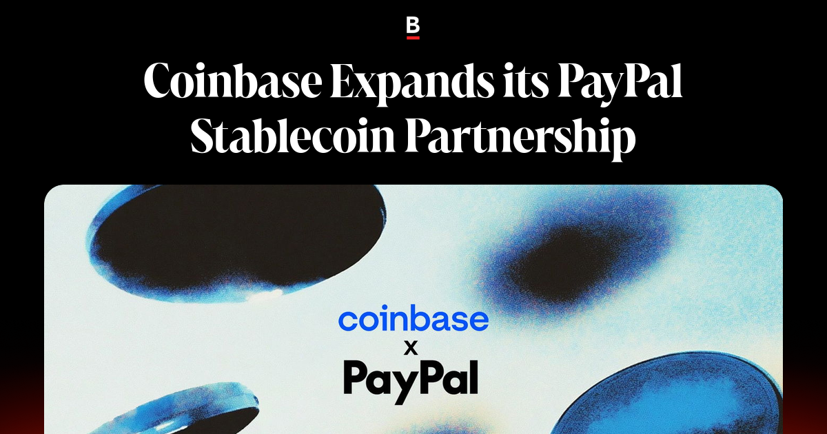 Coinbase Expands its PayPal Stablecoin Partnership