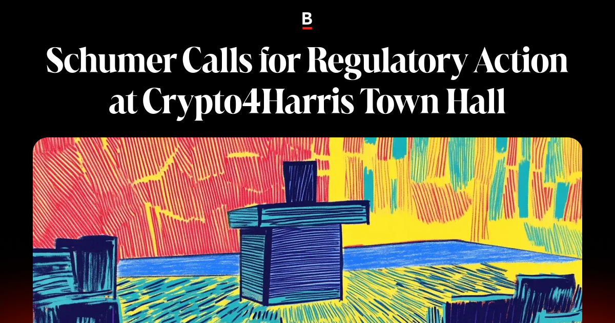 Schumer Calls for Regulatory Action at Crypto4Harris Town Hall