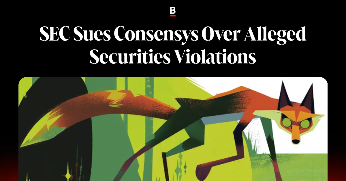 SEC Sues Consensys Over Alleged Securities Violations