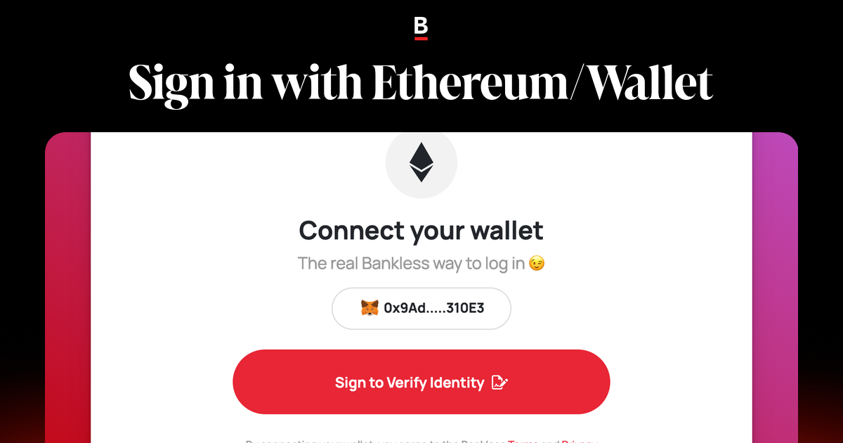 Sign in with Ethereum/Wallet
