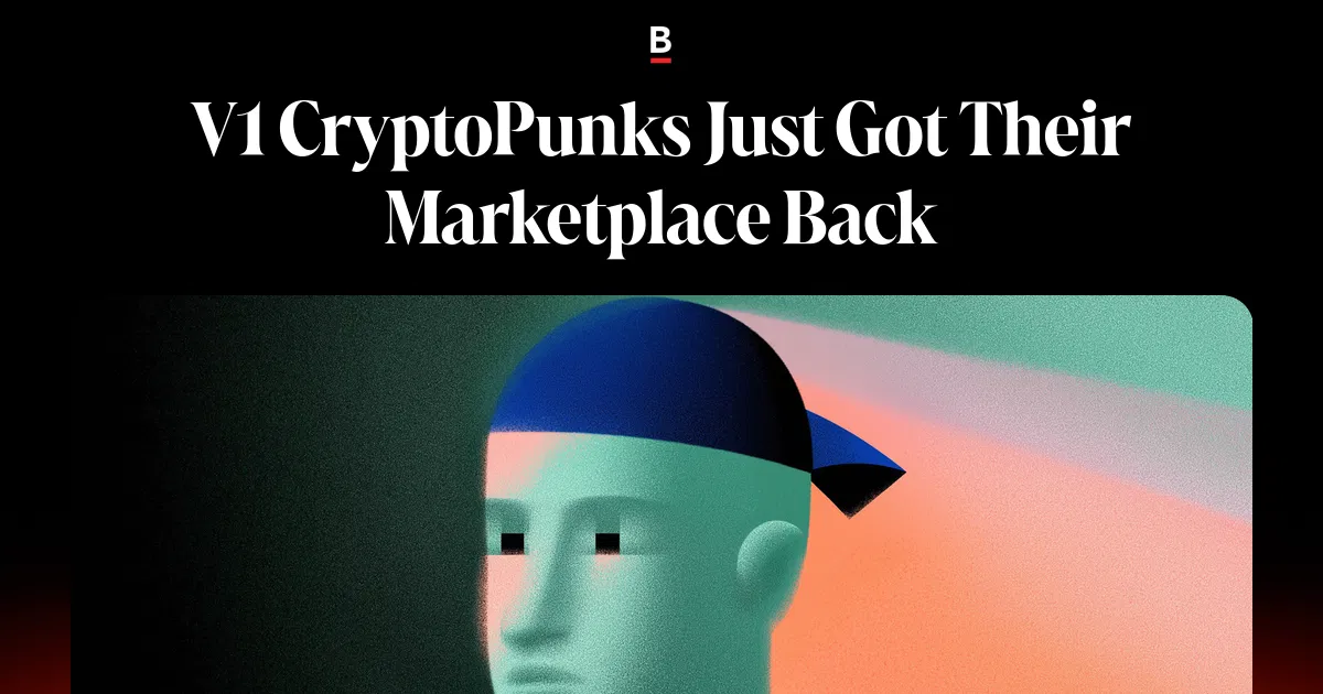 V1 CryptoPunks Just Got Their Marketplace Back