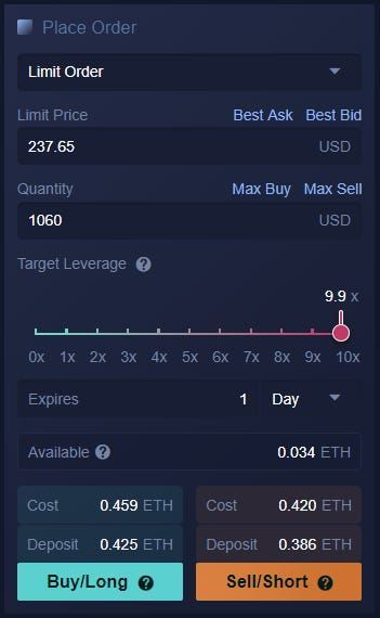 How to trade ETH perpetual on MCDEX