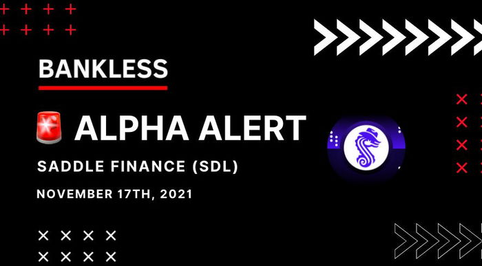 🚨 Alpha Alert: Saddle Finance Airdrop