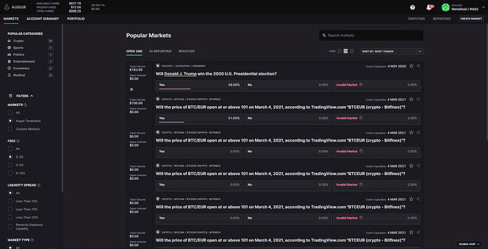 How to bet on DeFi with Augur v2