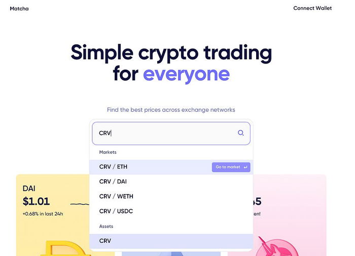 How to swap DeFi tokens with Matcha