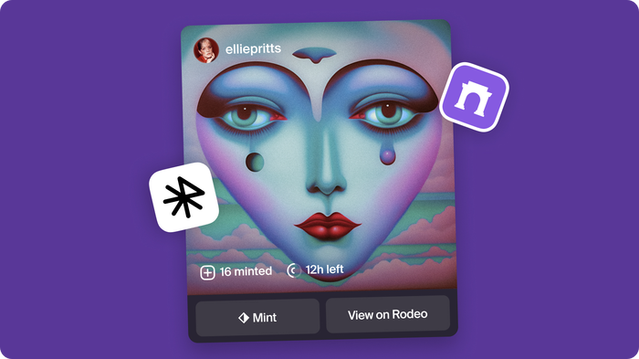 Creación y recogida de NFT en Rodeo